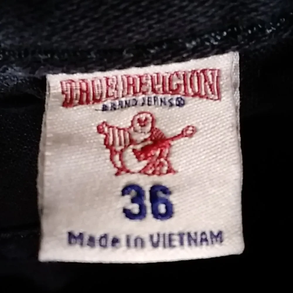 VTG, TRUE RELIGION BRAND JEANS MEN SHOES SIZE 36 100% COTTON